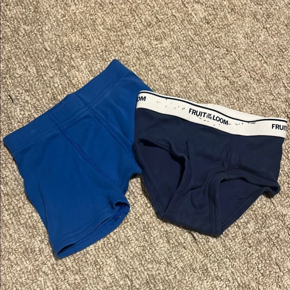 Boys Toddler 2T/3T Underwear Fruit of the Loom Navy & White, Royal Blue Hanes